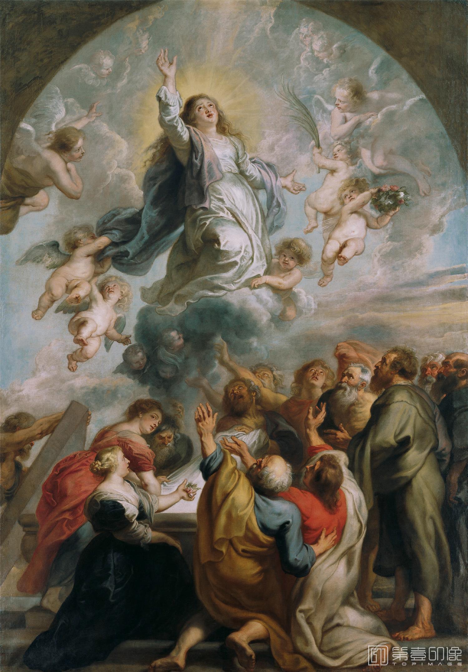 油画-列支敦士登皇家美术馆-Peter Paul RubensThe Assumption of the Virginc-374